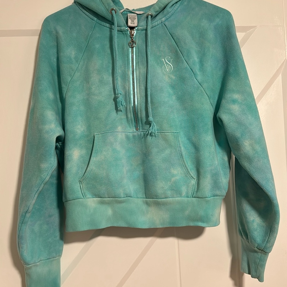 Victoria’s Secret On Point Womens Half Zip-Tie Dye Hoodie-Size Small